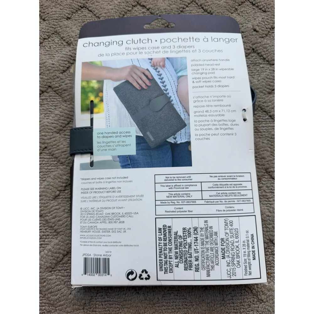 JJ Cole Diaper Changing Clutch, Stone Arbor - Picture 2 of 4